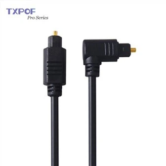 Câbles Toslink audio optiques numériques Spdif à 90 degrés