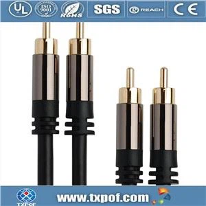 Câble audio 3,5 mm Aux vers 2 RCA haut de gamme